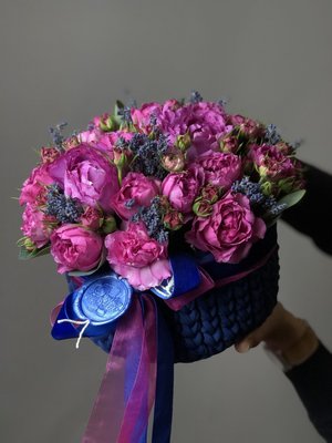 Корзина с цветами №28, Розы, 2500 - 4000 грн