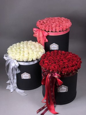 Розы в коробке (3х51шт), Индивидуальная цена