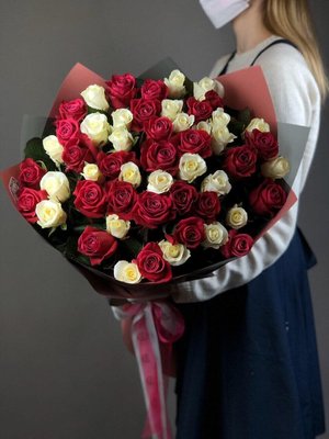 Букет из 51 розы, Розы, 4000 - 6000 грн