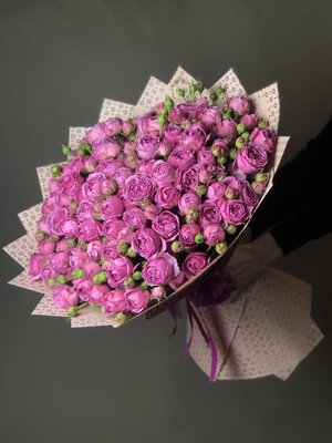 Букет из пионовидной розы Мисти Баблз, Розы, 4000 - 6000 грн